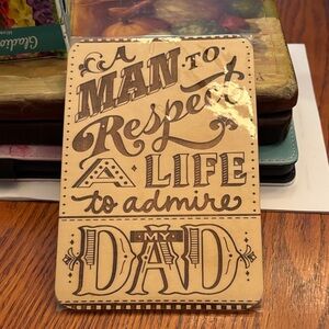 Engraved Wooden Plaque for Dad